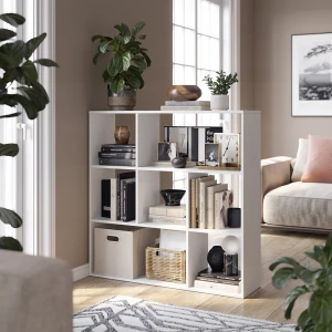 Raumteiler Nove Weiß 107.2 x 107.8 cm 7 Fächer livinity®
