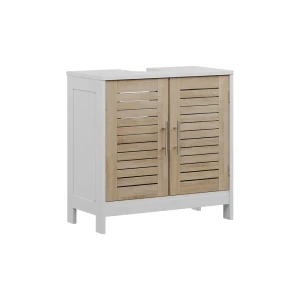 Vaskeskab Looma Hvid/eg 60 x 60 cm med 2 lukkede rum Vicco