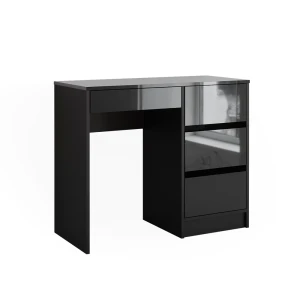 Skrivebord Sherry Antracit højglans 90 x 40 cm med skuffer Vicco