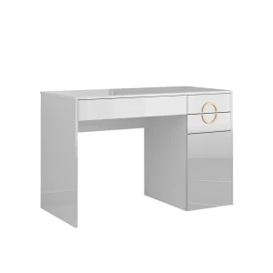 Skrivebord Adela Hvid højglans 115 x 55 cm med 3 skuffer Vicco