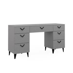 Skrivebord Anett Grå 150 x 45 cm med 7 skuffer Vicco