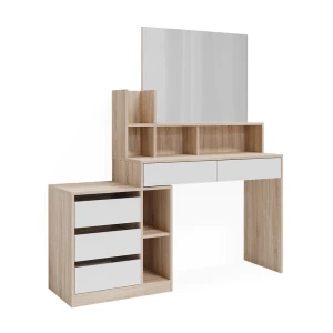 Skrivebord Anja Hvid/Sonoma 139.8 x 40 cm med skuffer Vicco