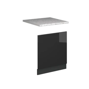 Painel frontal Fame-Line Antracite alto brilho 60 cm , Mármore AP Vicco