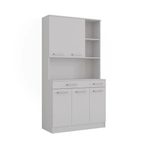 Kuchynský bufet Raul biely 100.1 x 188.5 cm s 5 dvierkami a 2 zásuvkami Vicco