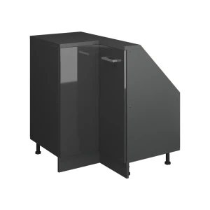 Dachschrägenschrank Eckschrank Rion Anthrazit Hochglanz/Anthrazit mit 1 Tür Vicco
