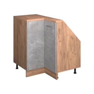 Eck-Küchenschrank für Dachschrägen R-Line Beton 75.6 cm mit 1 Tür Vicco
