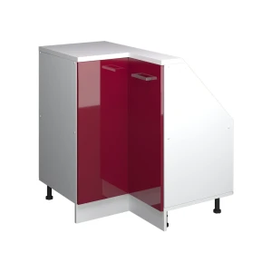 Dachschrägenschrank Eckschrank Rion Rot Hochglanz/Weiß 75.6 x 81.6 cm mit 1 Tür Vicco