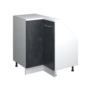 Narożna szafka kuchenna na dach skośny R-Line Czarny beton 75.6 cm z 1 drzwiami Vicco
