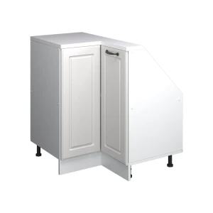 Eck-Küchenschrank für Dachschrägen R-Line Weiß Landhaus 75.6 cm mit 1 Tür Vicco