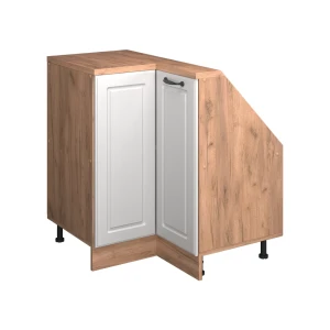Skab til skrå væg Hjørneskab Rion Hvidt landhus/gyldent egetræ 75.6 x 81.6 cm med 1 dør Vicco