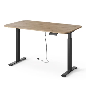 Skrivebord Elevate Sort/Håndværks 140 x 80 cm 2 motorer Vicco