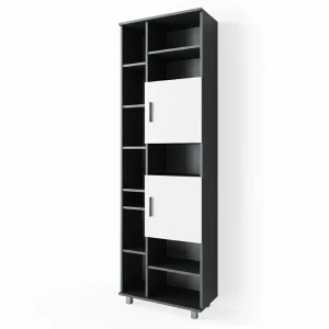 Badeværelsesskab Ilias Antracit/hvid 60 x 190 cm Vicco