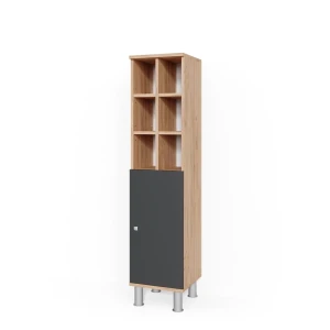Midischrank Fynn Anthrazit 30 x 130.6 cm große Tür Vicco