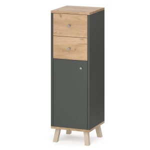 Midt skab Senyo Antracit 30 x 95 cm med skuffer Vicco