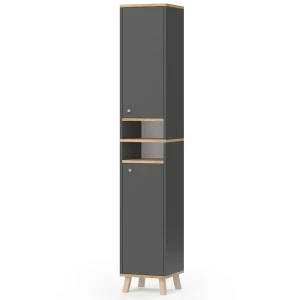 Badeværelsesskab Senyo Antracit 30 x 174 cm Vicco