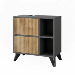 Underskab til håndvask Leano Antracit/ bjergeg 60 x 62 cm med 2 skuffer Vicco