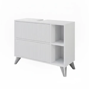 Underskab til håndvask Leano Hvid 80 x 62 cm med 2 skuffer Vicco
