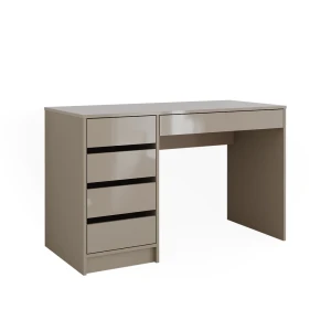 Schreibtisch Sherry Greige Hochglanz 55 x 120 cm mit Schubladen Vicco