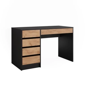 Bureau Sherry Antraciet/gouden eik 55 x 120 cm met laden Vicco