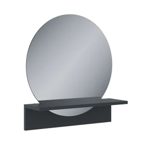 Badezimmerspiegel Elyra Schwarz 50 x 54.5 cm mit Ablage Vicco