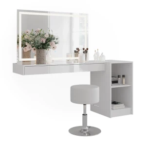 Makeupbord Sherry Hvid 120 cm 4 dele Vicco