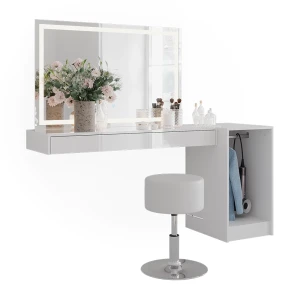Makeupbord Sherry Hvid 120 cm 5 dele Vicco