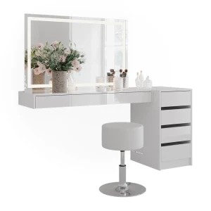 Makeupbord Sherry Hvid 120 cm 5 dele Vicco