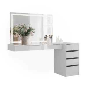 Makeupbord Sherry Hvid 120 cm 3 dele Vicco