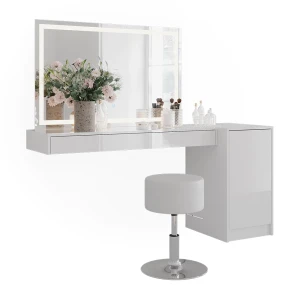 Makeupbord Sherry Hvid 120 cm 4 dele Vicco