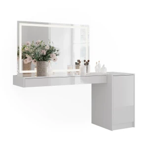 Makeupbord Sherry Hvid 120 cm 3 dele Vicco
