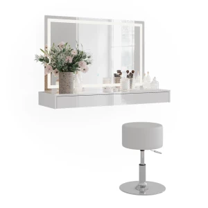 Makeupbord Sherry Hvid 120 cm 3 dele Vicco