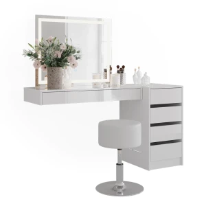 Makeupbord Sherry Hvid 100 cm 5 dele Vicco