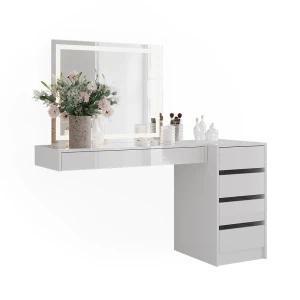 Makeupbord Sherry Hvid 100 cm 3 dele Vicco