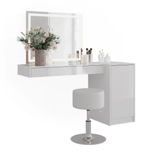 Makeupbord Sherry Hvid 100 cm 4 dele Vicco