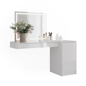 Schminktisch Sherry Weiß 100 cm 3 Teile Vicco