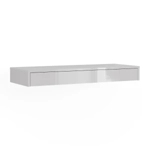 Vægreol Sherry Hvid højglans 100 x 12 cm med skuffe Vicco