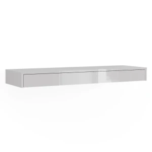 Vægreol Sherry Hvid højglans 120 x 12 cm med skuffe Vicco