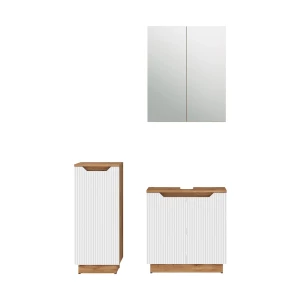 Meubles bain Lotta Chêne/blanc rayé 3 pièces Vicco