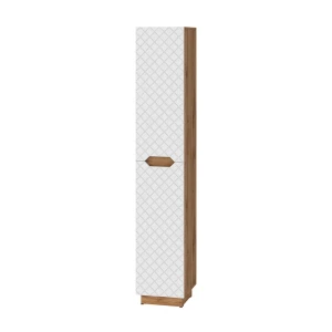 Badeværelsesskab Lotta Eg/hvid med flisestruktur 33 x 186 cm med 2 døre Vicco