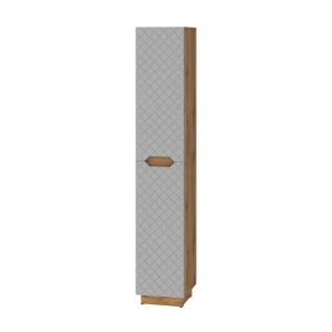Badeværelsesskab Lotta Eg/grå med flisestruktur 33 x 186 cm med 2 døre Vicco