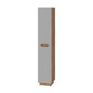 Badeværelsesskab Lotta Eg/grå stribet 33 x 186 cm med 2 døre Vicco