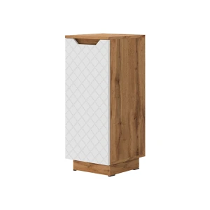 Armário midi Lotta Carvalho/branco com estrutura em azulejo 33.4x81.9 cm Vicco