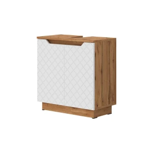Vaskeskab Lotta Eg/hvid med flisestruktur 59.8 x 62.1 cm med 2 døre Vicco