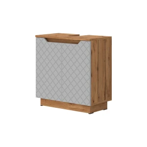 Vaskeskab Lotta Eg/grå med flisestruktur 59.8 x 62.1 cm med 2 døre Vicco