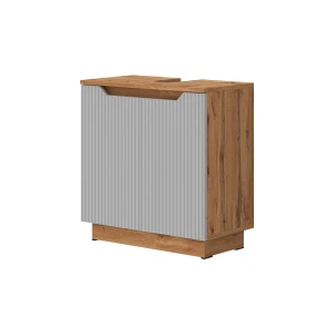 Vaskeskab Lotta Eg/grå stribet 59.8 x 62.1 cm med 2 døre Vicco