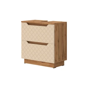 Underskab til badeværelse Lotta Eg/kashmir med flisestruktur 59.8 x 62.5 cm med 2 skuffer Vicco