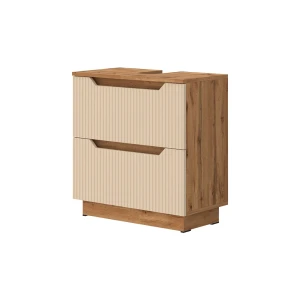 Underskab til badeværelse Lotta Eg/kashmir stribet 59.8 x 62.5 cm med 2 skuffer Vicco