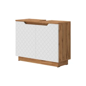 Vaskeskab Lotta Eg/hvid med flisestruktur 79.6 x 62.1 cm med 2 døre Vicco