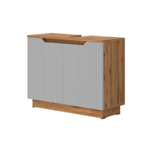 Vaskeskab Lotta Eg/grå stribet 79.6 x 62.1 cm med 2 døre Vicco