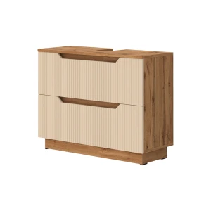 Underskab til badeværelse Lotta Eg/kashmir stribet 79.6 x 62.5 cm med 2 skuffer Vicco